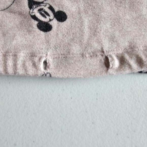 Disney Women's Pajama Top Pink with Black Mickey Pattern - Picture 12 of 15